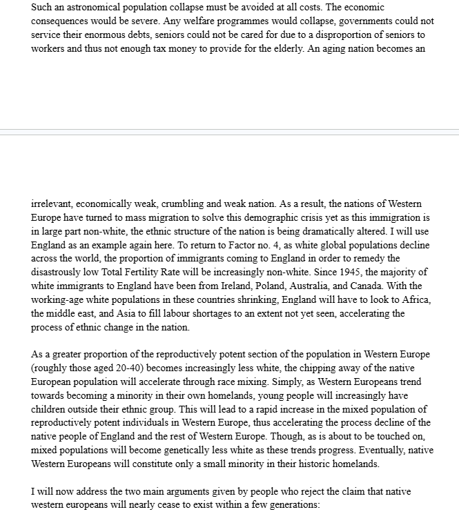 Endlesspursuit7's tweet photo. @goddek Please read by 2,800 word essay proving the great replacement. Share it however you can. More in comments https://t.co/XpD38B46rB