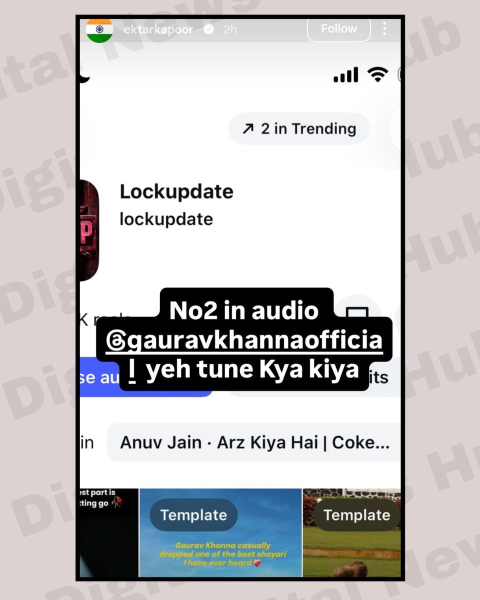 digital_newshub's tweet photo. Gaurav Khanna's shayari while entering Lock Upp is trending at #2 on Instagram, and even Ekta Kapoor shared it on her Instagram Story. 👀

#GauravKhanna #LockUpp2 #LockUpp https://t.co/Uc5skIjQfC