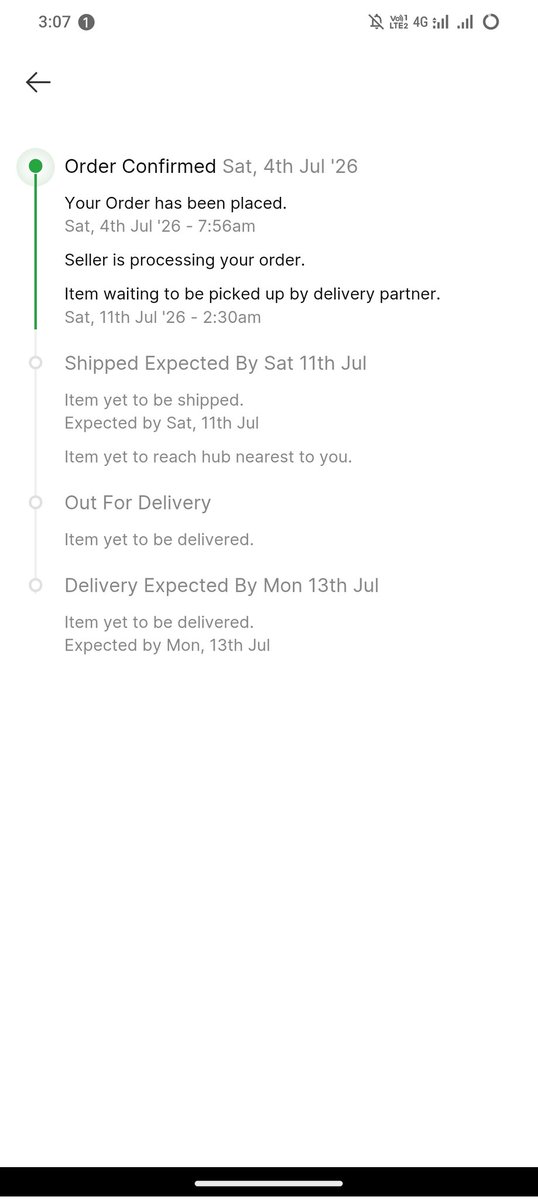 NewsArenaHQ's tweet photo. @Flipkart @FlipkartSupport 10 days have passed, and my order is still not shipped. The delivery date was changed from 13 July to 18 July, while the tracking still shows "waiting to be picked up by delivery partner." This is unacceptable. Please update the shipment status https://t.co/Ge3wTmEAtg
