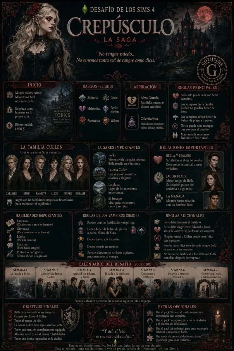 Veronic41216419's tweet photo. desafío entre vampiros y hombres lobo para crear un ambiente sobrenatural. ¡Es fascinante cómo estos mundos se entrelazan! ¿Qué opinan ustedes de esta temática?#crepusculo #peliculas #gothsims #simschallenge #sims4gameplay https://t.co/6zZ0fiUmbG