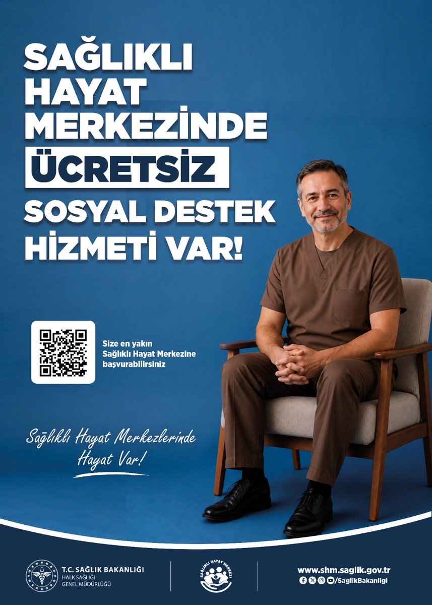 halksagligigm's tweet photo. **Sağlıklı Hayat Merkezleri ile Sağlıklı Hayata Merhaba!** 🌿

Sağlıklı bir yaşam için ihtiyaç duyduğunuz danışmanlık hizmetleri Sağlıklı Hayat Merkezlerinde sizleri bekliyor. Koruyucu sağlık hizmetleriyle sağlığınızı desteklemek, yaşam kalitenizi artırmak ve sağlıklı yaşam alışkanlıkları kazanmak için Sağlıklı Hayat Merkezlerimizi ziyaret edin.

Detaylı bilgi ve randevu için 
➡️ https://t.co/XJZ3GVHDNb

#SağlığınMerkezi