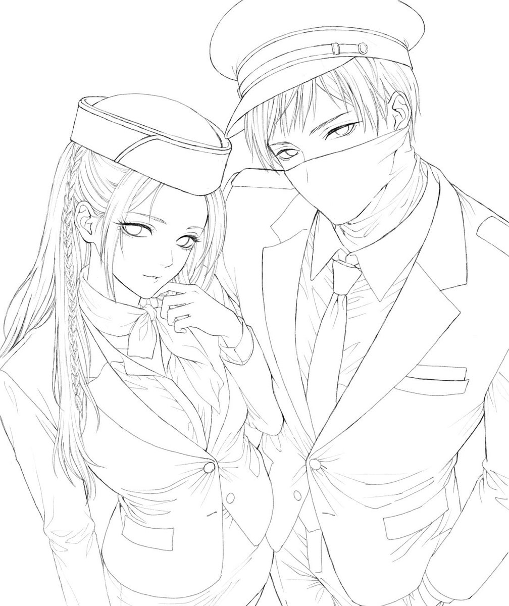 yuumi_0104's tweet photo. 昨日軽い気持ちで描き始めたら思ったよりカロリー高かったやつ🫠また…線画が増えた😇
2人がくっついてる所の布感がんばった https://t.co/ME88wDUgxz