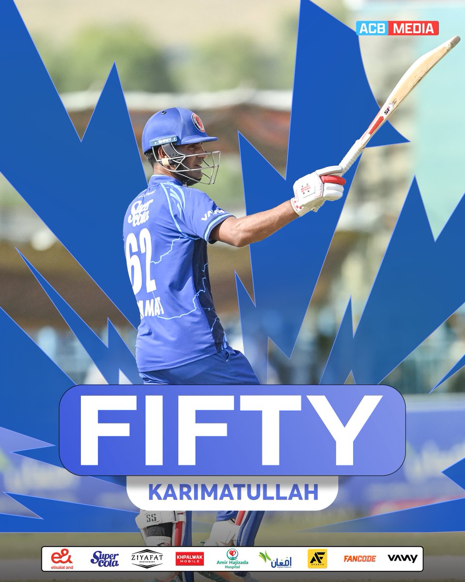 ACBofficials's tweet photo. An impressive performance from the young Kiramatullah as he brings up a terrific half-century against the Mis-e-Ainak Knights. ⚡👏

#Shpageeza | #SCLXI | #e&amp; – Go for More | #SuperCola – Share the Love https://t.co/6ADGPZe33d
