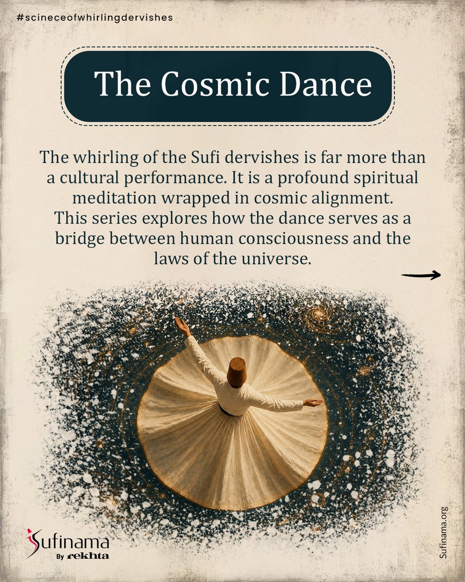 Soofinama's tweet photo. Like the whirling dervish, align your heart with the divine. Bridge heaven and earth to find your quiet center.
Swipe to join the journey within.
#Sufinama | #Sufism | #Sufi | #scienceofwhirlingdervishes | #SufiWisdom | https://t.co/DcLJjQrgP9