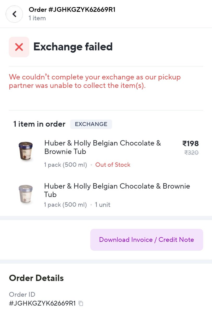_batman_202's tweet photo. Absolutely shit customer experience at @ZeptoNow. Wasted 1 hour for claimed 6 minutes delivery. Ordered Huber and Holly Belgian chocolate Ice cream, received Kwality walls first time then asked for exchange, received Ghana Dark Chocolate 2nd time. @zeptocares @jagograhakjago https://t.co/M1SW96FkFc
