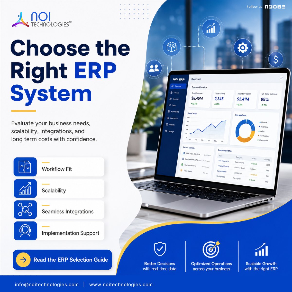 noitechnologies's tweet photo. Choosing the right ERP starts with understanding your workflows, growth plans, integration needs, and total cost of ownership.
Use this practical guide to make a more informed ERP decision:
https://t.co/qcpZHPb8Wb
#ERP #ERPSelection #DigitalTransformation #ERPImplementation https://t.co/3EnH6uNxTL