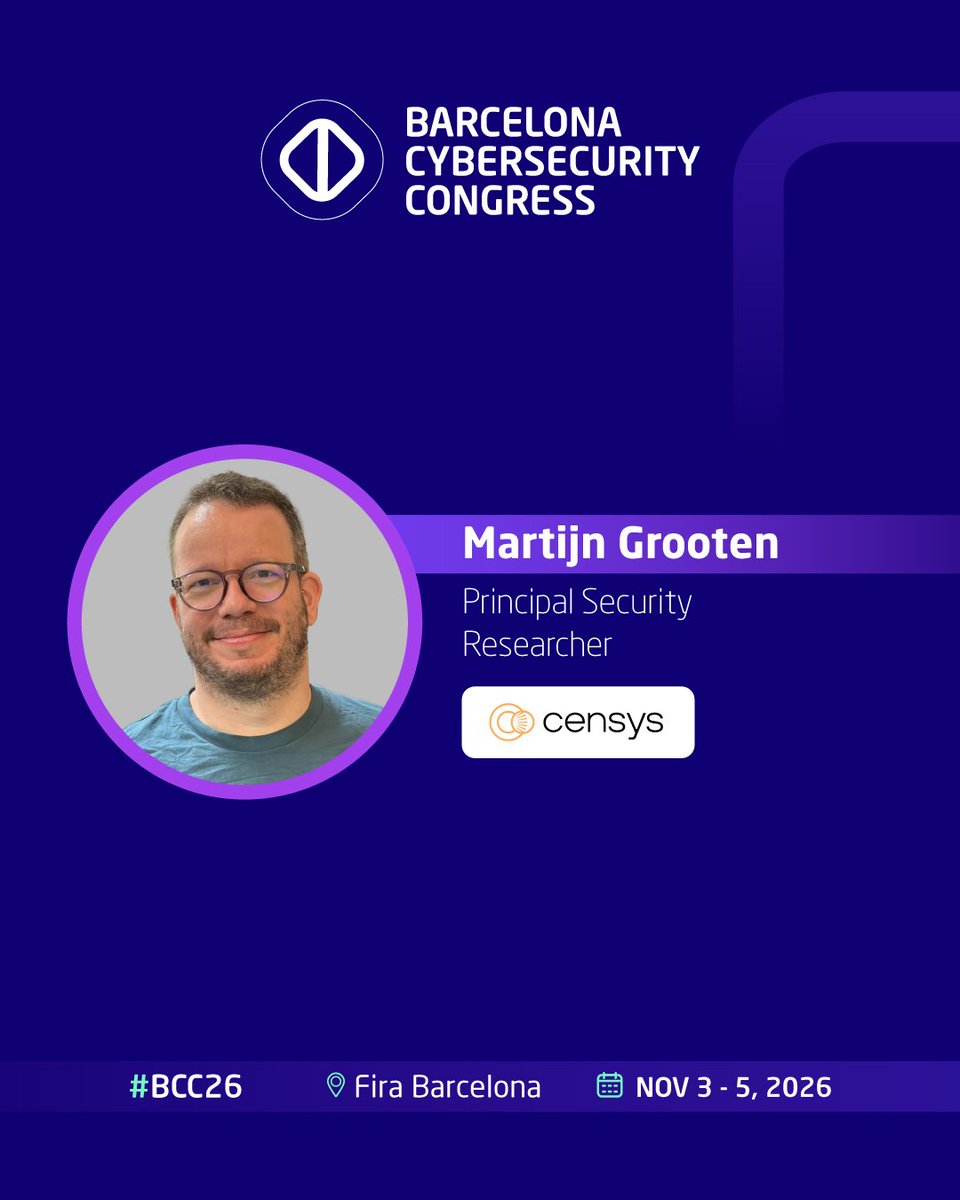 BcnCyberCon's tweet photo. Here’s who has just been added to the lineup:
Martijn Grooten, @censysio | Joan Vives, @ManageEngine | Christian Reinhardt, Sosafe | Rob Harrison, @Sophos

Early bird tickets are still available:
·Full congress ticket: 400€ instead of 495€
·Expo+ ticket: 150€ instead of 200€ https://t.co/NN6FkBHjhu