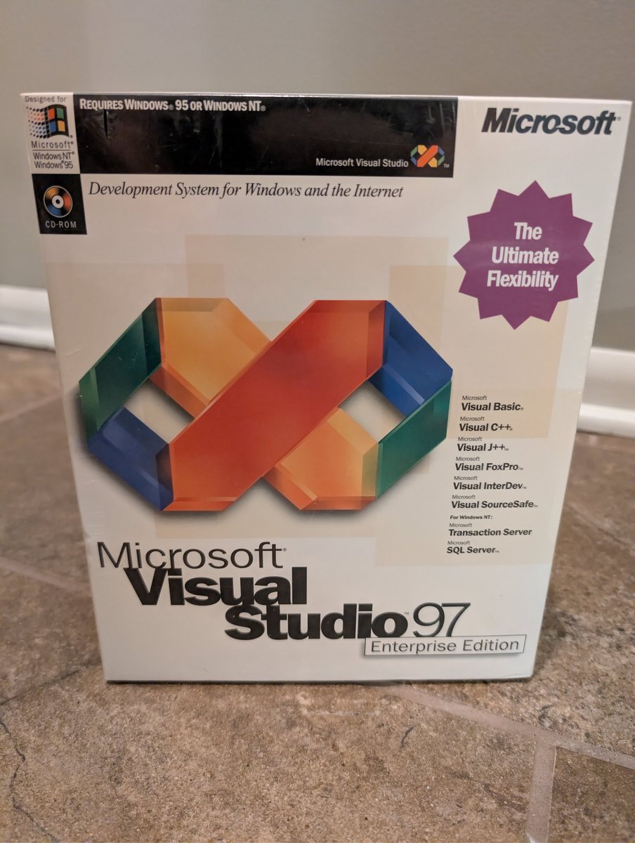 ProgramMax's tweet photo. Holy cow.
I forgot I have this.
Enterprise Edition, still in shrink wrap.

BUT the shrink wrap crushes the box lid over time. I think I need to unbox it. I almost don't want to. https://t.co/Al4OEoy2lf