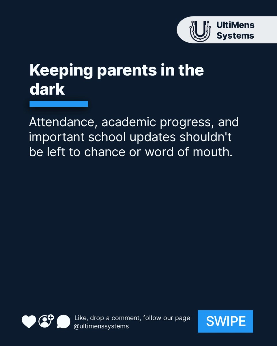 ultimenssystems's tweet photo. Every traditional or developing school today is either making some or all of these mistakes when it comes to parents relationships.
Swipe through to see how they play out in every institution. See comment section.
#ParentsCommunication #EdTech #UltiMensSystems https://t.co/7ILQRXbuWJ