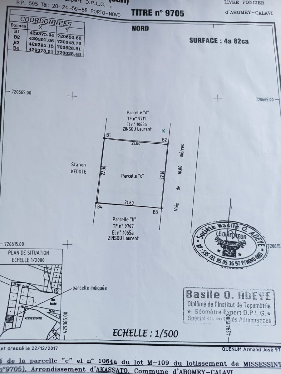 immo_bj's tweet photo. 🚨🚨 À vendre 🚨🚨

🎯 Parcelle de 482m2 avec titre foncier personnel 

📍Calavi Akassato en sixième position du goudron 

👉🏿 15 millions FCFA

☎️00229-0197097208 ou DM 

#Beninimmo 
#Benin https://t.co/e8NNdbKd1q