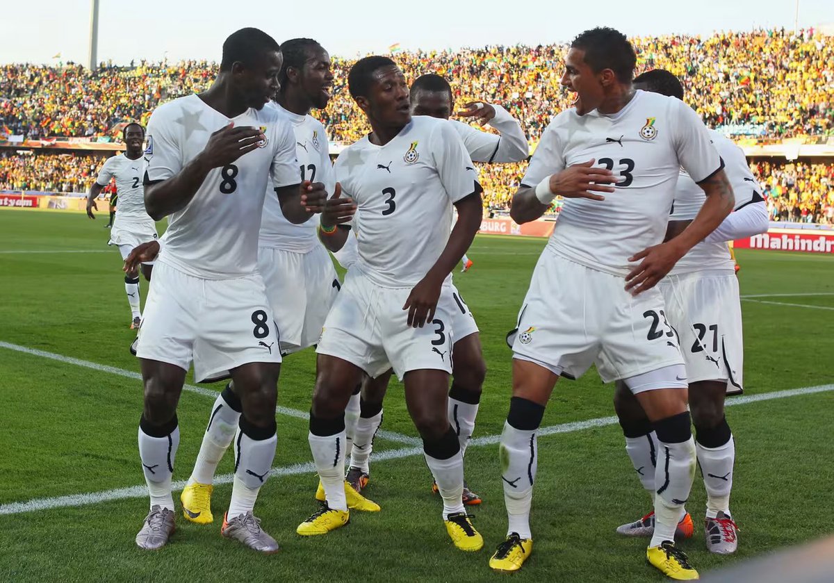 gyaigyimii's tweet photo. Ghana’s World Cup opponents since 2006

- Italy
- Czech Republic 
- USA x2
- Brazil
- Serbia 
- Australia 
- Germany x2
- Uruguay x2
- Portugal x2
- South Korea 
- Panama
- England 
- Croatia 
- Colombia 

15 Games, 5 Wins, 3 Draws, 7 losses 
18 goals scored , 23 goals conceded https://t.co/Wac6eb38q5