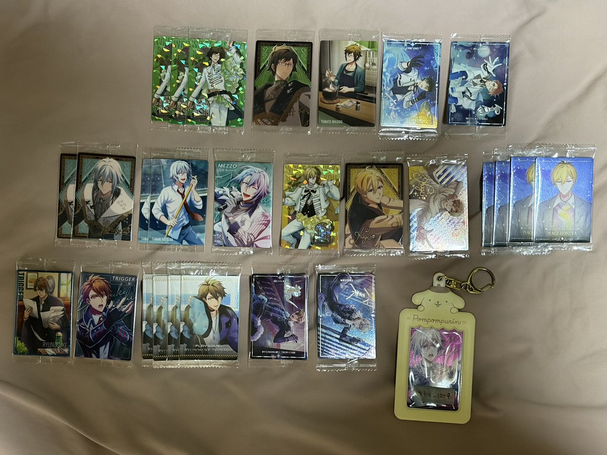 ku_10t9's tweet photo. 交換 アイナナ  ウエハース 27 過去弾

【譲】 大和・三月・環・壮五・ナギ・楽
龍之介・百・千・悠・トウマ・巳波・虎於

【求】天or過去弾は買取可

・同種の交換のみ
・郵送希望2点~ or 都内手渡し
・纏めての方優先

検索からお気軽にお声掛けください🍒 https://t.co/U7fsZjLrQH