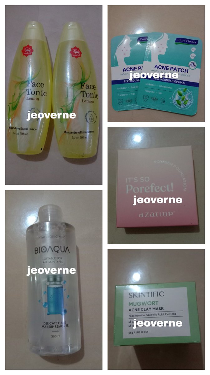 jeoverne's tweet photo. WTS Skincare make up masih segel
Bisa oren, Jogja

Skintific mugwort clay mask 45k
Bioaqua micellar water 23k
Viva face tonic lemon 10k (3 26k)
Acne patch pure plester 2 10k
Azarine it's so porefect powder foundation shade 210 almond 55k

#zonauang #zonajajan #zonaba https://t.co/obOjKeY7M8