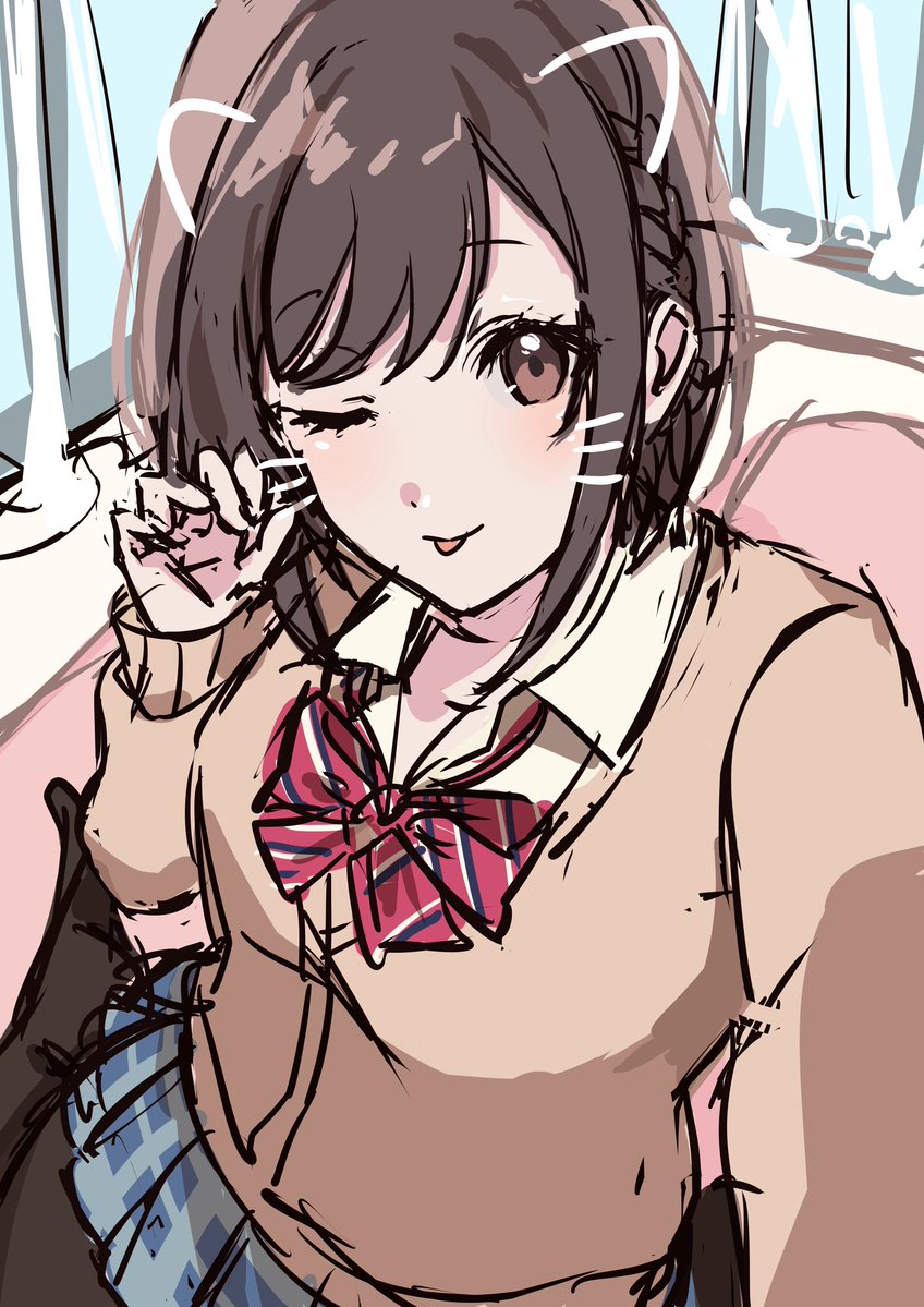 cho__co00's tweet photo. リクエスト2枚目ラフ https://t.co/xdVVrvmyDy