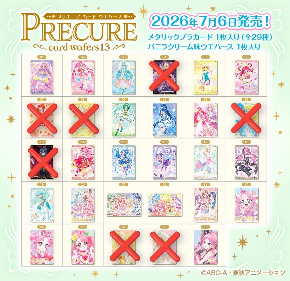 nekomonitor's tweet photo. 【交換】プリキュア ウエハース カード

譲：画像1(ニャミーのみ開封済スリーブ保管)
求：画像2

まとめて優先

郵送交換、送料相互負担。
ペット有り(猫)。
難しいかと思いますが、ご検討の程よろしくお願いいたします🙏🏻 https://t.co/3P4fsCtOvE