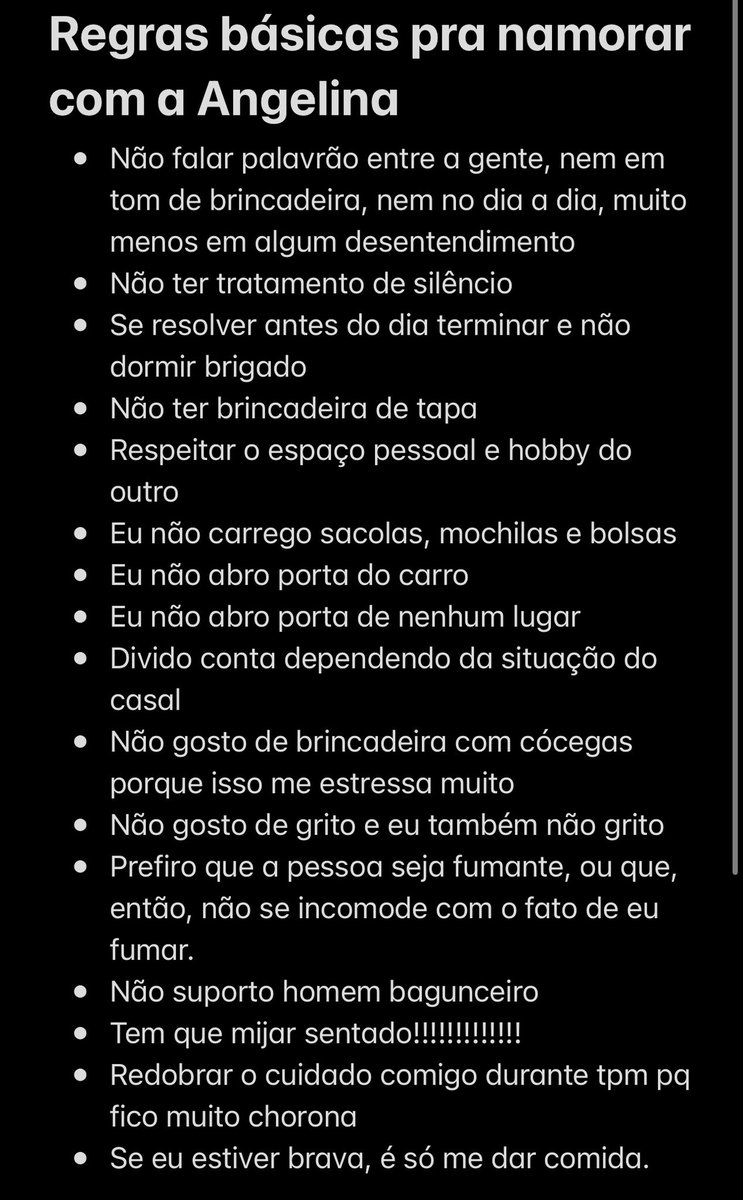 angeaocubo's tweet photo. regras para me namorar!!!!!!! https://t.co/NQsGQ05xV9