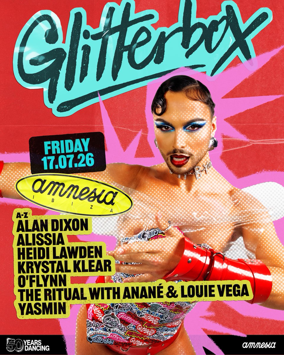 Glitterbox's tweet photo. Ready to slay another Friday at Amnesia 💅

Next weeks lineup is going to have the dancefloor feeling fine all night long, and we’re already counting down! 

Tickets/ tables available via bio - see you there? 🪩

https://t.co/e81EYRtHBm https://t.co/JSTvM5ci0w
