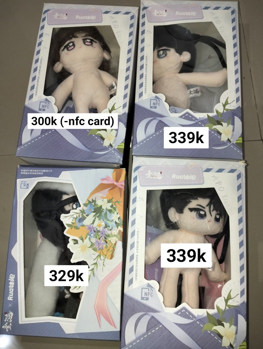 huangxiaofe's tweet photo. [READY INA] DOLL RUA V1 ABO DESIRE 

💰Price : pict (-admin 🍊)
✅ Splitpay

🌸Doll pendant : gaotu, Shen wenlang (sealed)
🌸Doll pendant: Huayong (unsealed, -nfc card)
🌸Plush doll : Langtu

#huangxing #lipeien #jiangheng #abodesire #gaotu #huayong #shenwenlang #desire4 https://t.co/I8Yjvn9BSj