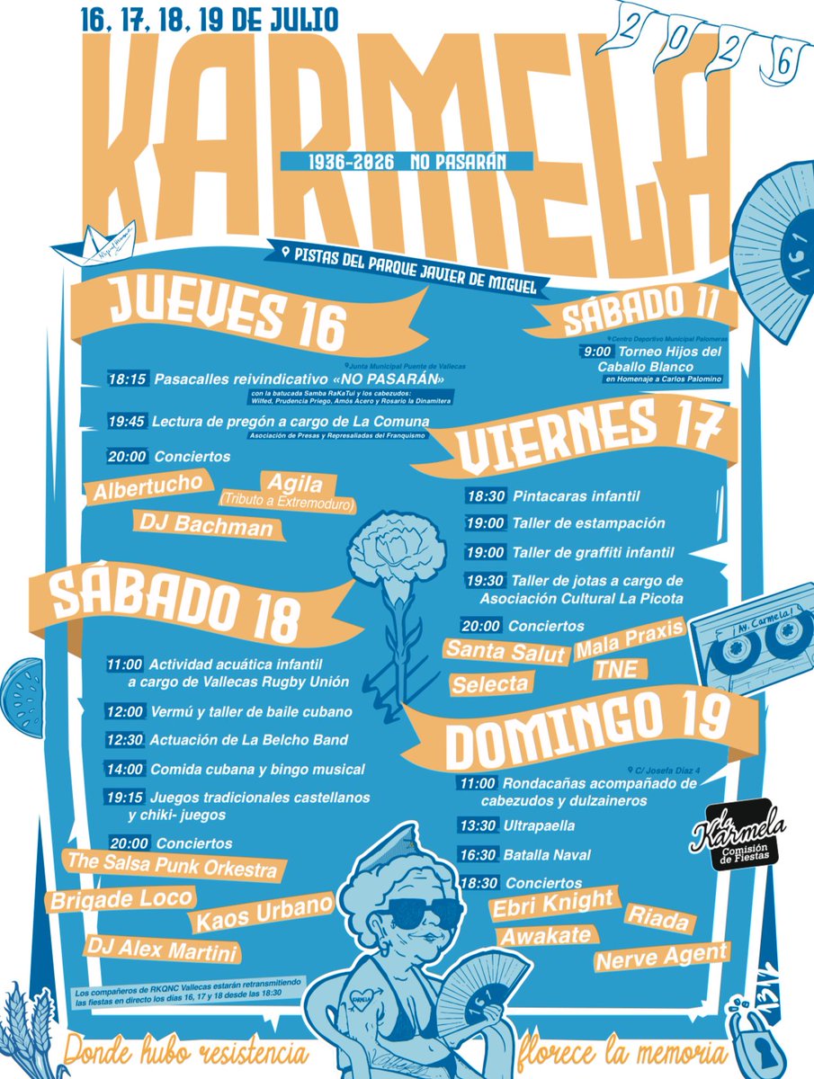 bukaneros92's tweet photo. Empieza la mejor semana del verano.

Cuando el barrio, la calle y la fiesta son del pueblo.

Empieza la semana de La Karmela. https://t.co/uIRwBwWvHQ