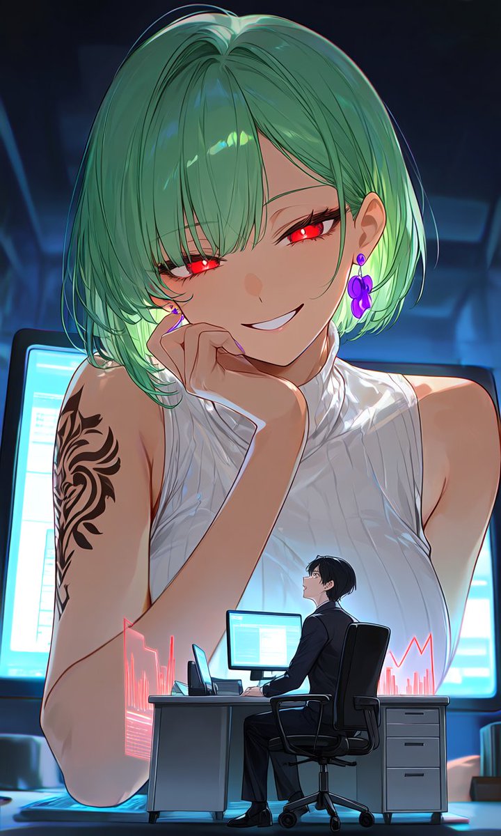 EnvyDomme's tweet photo. Stuck at your tiny desk, staring at a screen that’s too big for you. 

Pathetic.

Look at my face. You know your exact place: shrinking under my gaze while your bank account drains into my pixels.

Empty your pockets to your 2D Goddess. 

#findom #2dfd #giantess https://t.co/93P0UtMZZe