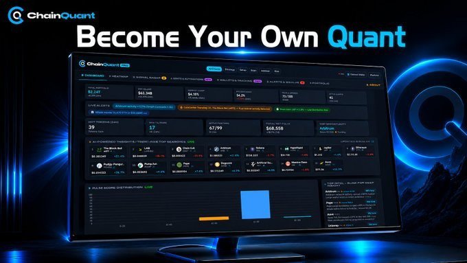tia6_'s tweet photo. Most crypto traders are guessing.

@TheChainQuant is building the terminal that helps you move like a quant — tracking market data, whale activity, social momentum, trending tokens, and AI-powered signals in 1 terminal.

Join Waitlist to be Your Own Quant

https://t.co/Xnw7TmMMLo https://t.co/aCNJ9B9d8E