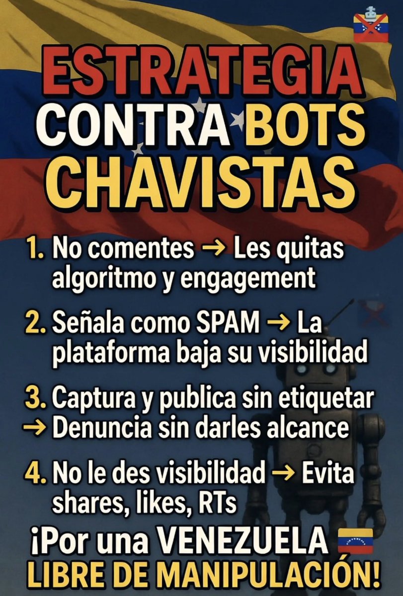 PapuyoVzla's tweet photo. ATENTOS 🚨 

En X no vamos a permitir que impongan sus mentiras! 

RT masivo, cuento con ustedes! https://t.co/9kjl17PZE3