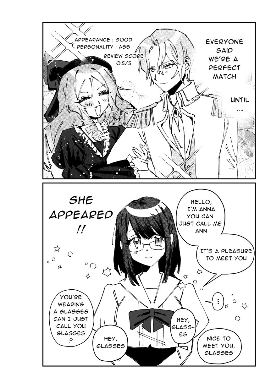 Jloss982's tweet photo. ✦ Please excuse this Villainess for taking her leave, as she was always destined to draw Boys Love!!!

✧ page 5

/ For today, A love rival(!?) character has appeared! Her name isss.......... Miss Glasses https://t.co/hnpZNERdBd