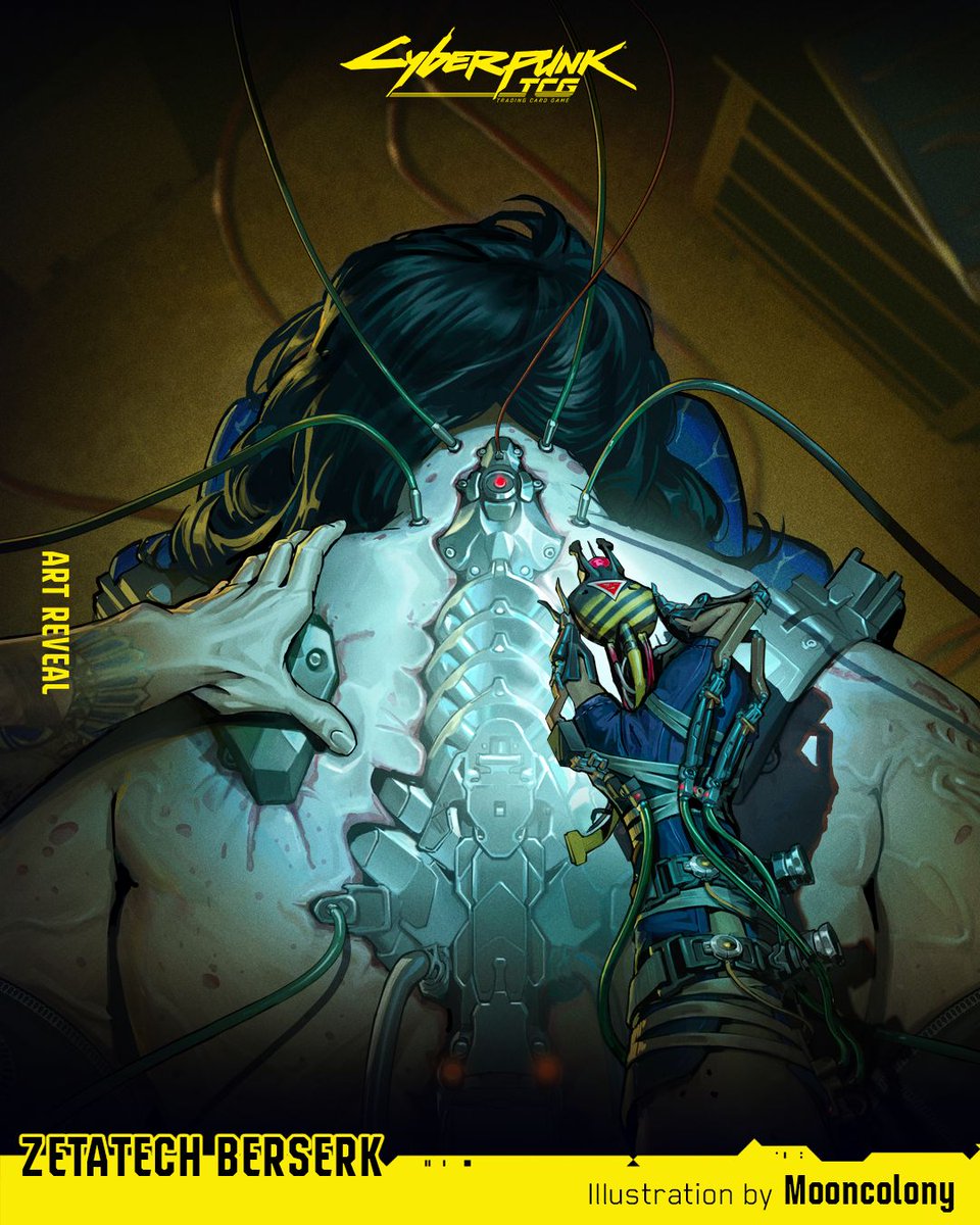 Cyberpunk_TCG's tweet photo. Some rippers patch you up. Others shut you down.

Zetatech Berserk, illustrated by Mooncolony.

Check out the Card Gallery for more info👇🔗 https://t.co/kJb7BBO0zA