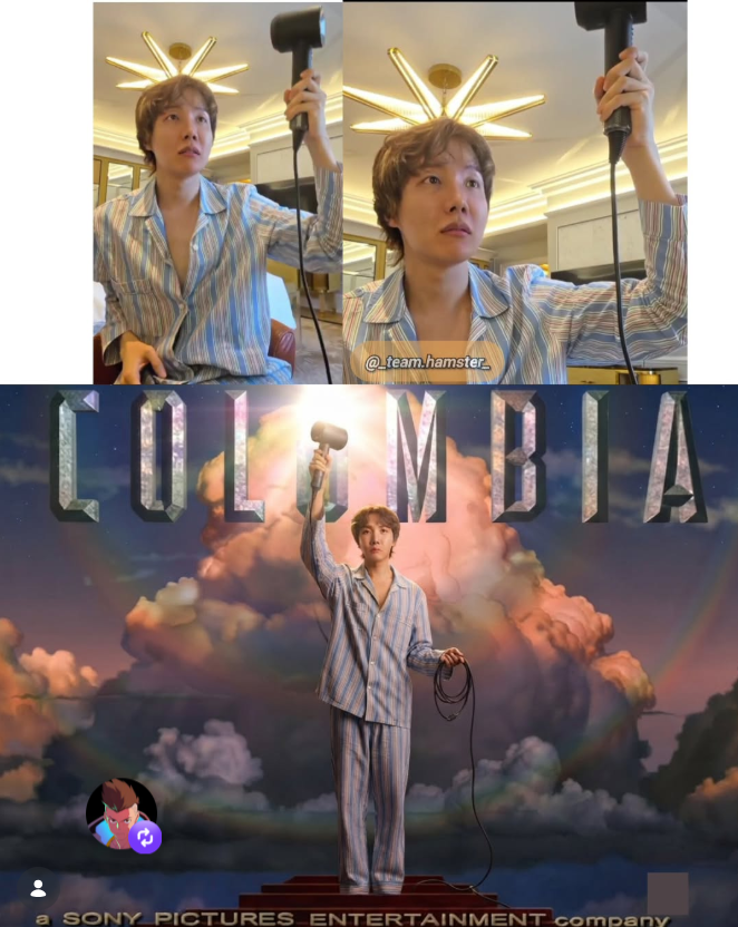 urdailyhope's tweet photo. JUNGKOOK RETWEETED THIS FUNNY EDIT OF HOBI ON INSTAGRAM😭😭😭😭THIS IS FRYING ME😭😭 https://t.co/pDbjpSHdTh
