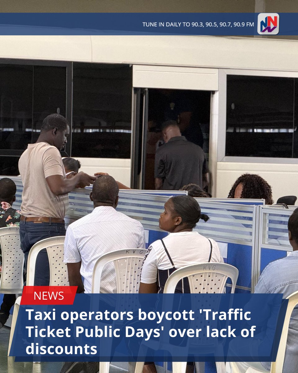 NationwideRadio's tweet photo. President of TODSS, Egeton Newman, says thousands of taxi operators boycotted the recent event held at the National Arena which gave them the opportunity to clear their backlog of traffic tickets and avoid jail.

READ MORE HERE: https://t.co/Lf8WViTttm https://t.co/J9duwk5FCU