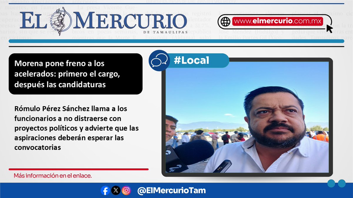 elmercuriotam's tweet photo. #Ciudad 👉 https://t.co/f1kMWz0wfv
#CdVictoria #Tamaulipas #ConsejoPolitico #candidatura #RomuloPerez https://t.co/oA5jy84vmc