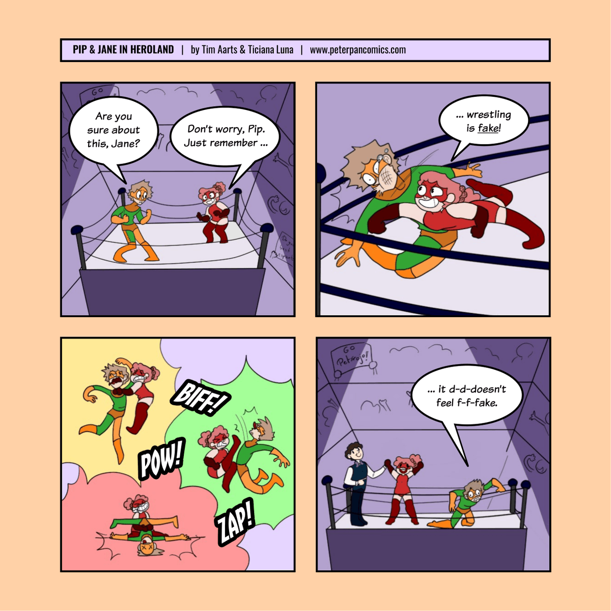 PeterPanComics's tweet photo. Speed towards https://t.co/SNJFu8Ds65 for more webcomics and cosplay girls!
#pipandjane #wrestling #wrestler #wrestlers #luchalibre #wrestlingisfake #wwe #wwf #prowrestling #prowrestler #femalewrestler #wrestlingcomic #wrestlingcomics #comic #comics #webcomic #webcomics https://t.co/VxiHyvfYrg