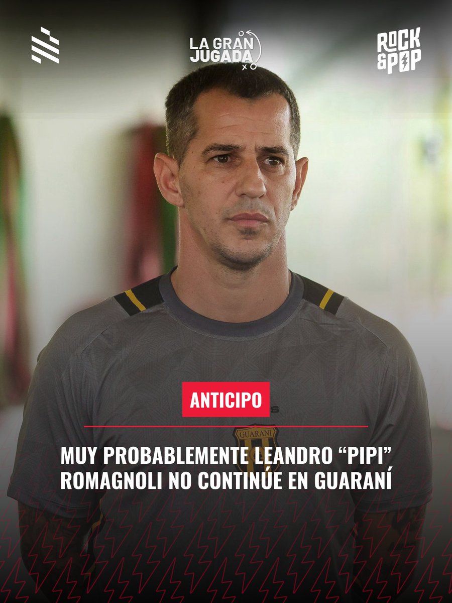 rockandpop955's tweet photo. 🚨 ANTICIPO | Informa @Danytroche que, así como están las cosas y a falta de confirmación oficial, muy probablemente Leandro “Pipi” Romagnoli no continúe en #Guaraní.

#LaGranJugada https://t.co/AMoIvWgD8f