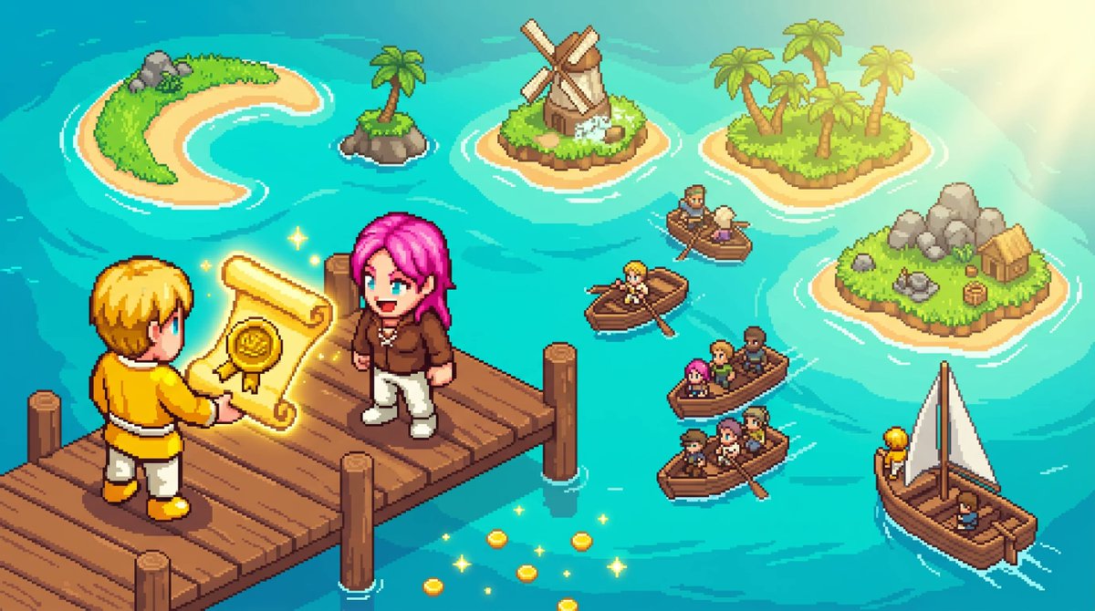 IslandsOnSol's tweet photo. 🏝️ Invite once, earn again and again
The Islands Referral Program is now live.

Bring in a new player and earn:
💰 10% on every Island purchase they do
🛒 1% on every USDC Marketplace purchase they do

Not just their first purchase. Every purchase.
Your commission lands instantly in your wallet, directly inside their transaction.

No claiming.
No waiting.

Find your link under:

Hero Interface → Referral

Once a player connects through your link, they are permanently connected to you.

Own at least 1 Island, activate your link and start building your crew.

YOUR NETWORK IS NOW AN ASSET.