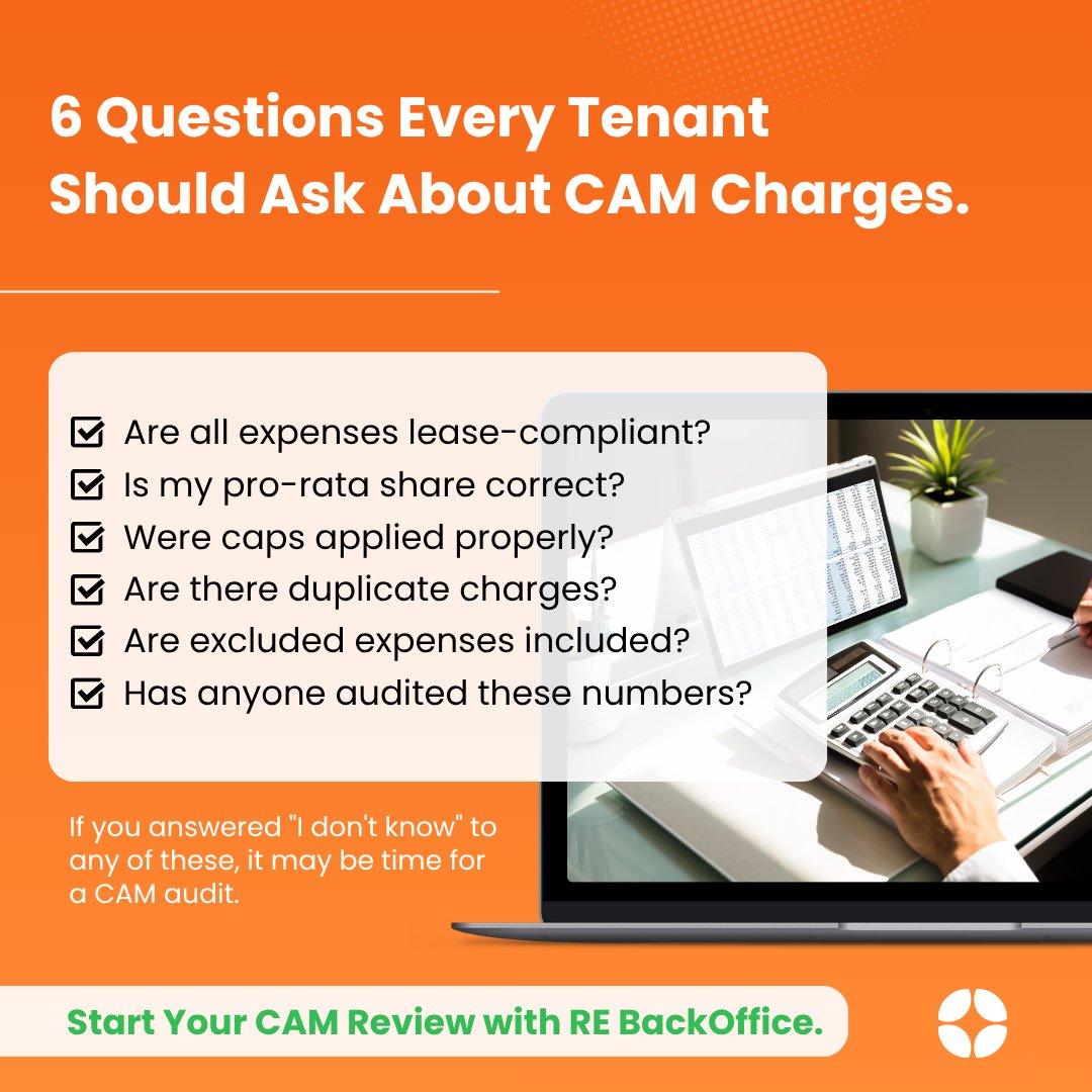 REBackOffice's tweet photo. When did you last review your CAM reconciliation?

A few simple questions can uncover billing errors, incorrect allocations, and hidden savings.
Pay what's accurate, not more.

Learn more: https://t.co/WI7a0XvUMP

#CAMAudit #CAMReconciliation #CommercialRealEstate #REBackOffice https://t.co/Swa5xAl5OZ