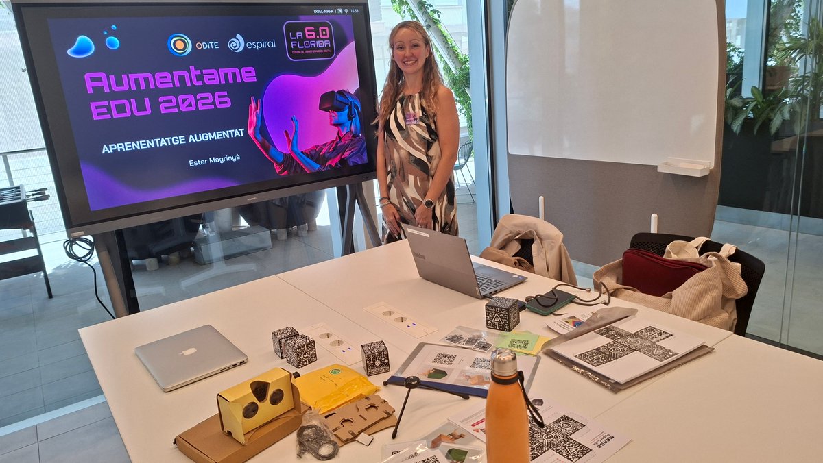 Delightex_Edu's tweet photo. Our Ambassadors Jesús Arbués and Ester Magrinyà recently represented attended Aumentame 2026, where Ester presented one of their latest projects and led a workshop using Delightex Edu.
Thank you both for continuing to inspire educators and share your passion ✨️ https://t.co/gjhJrw0jFw