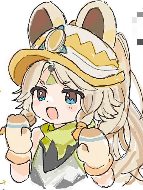 amami_daihuk's tweet photo. これはダブルピースしてるつもりのカ���ーナちゃん落書き(手袋なので全然できてない) https://t.co/MWFQCOPO5C