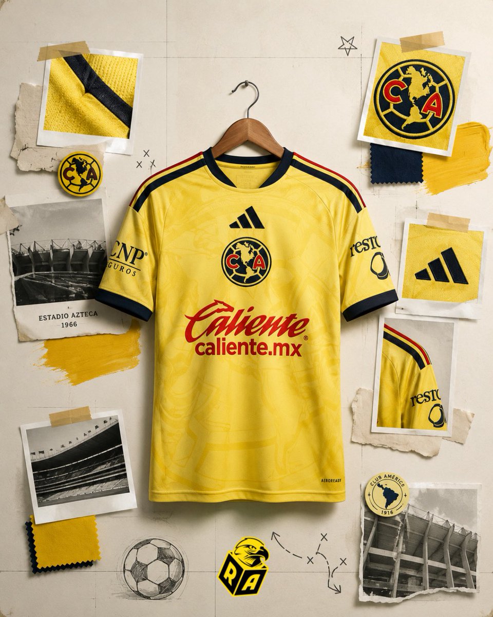 ResacaAmerica's tweet photo. ARRANCÓ LA NUEVA ERA. 😮‍💨

Descubre en detalle el nuevo jersey de local Club América para la temporada 26/27 cortesía de @adidas 🔥

Inspirada en la primera época de esta marca con el club, ahora tenemos un remake novedoso con el escudo en grande. 🔝

¿Qué te pareció? 🤔 https://t.co/VXYpPREMST