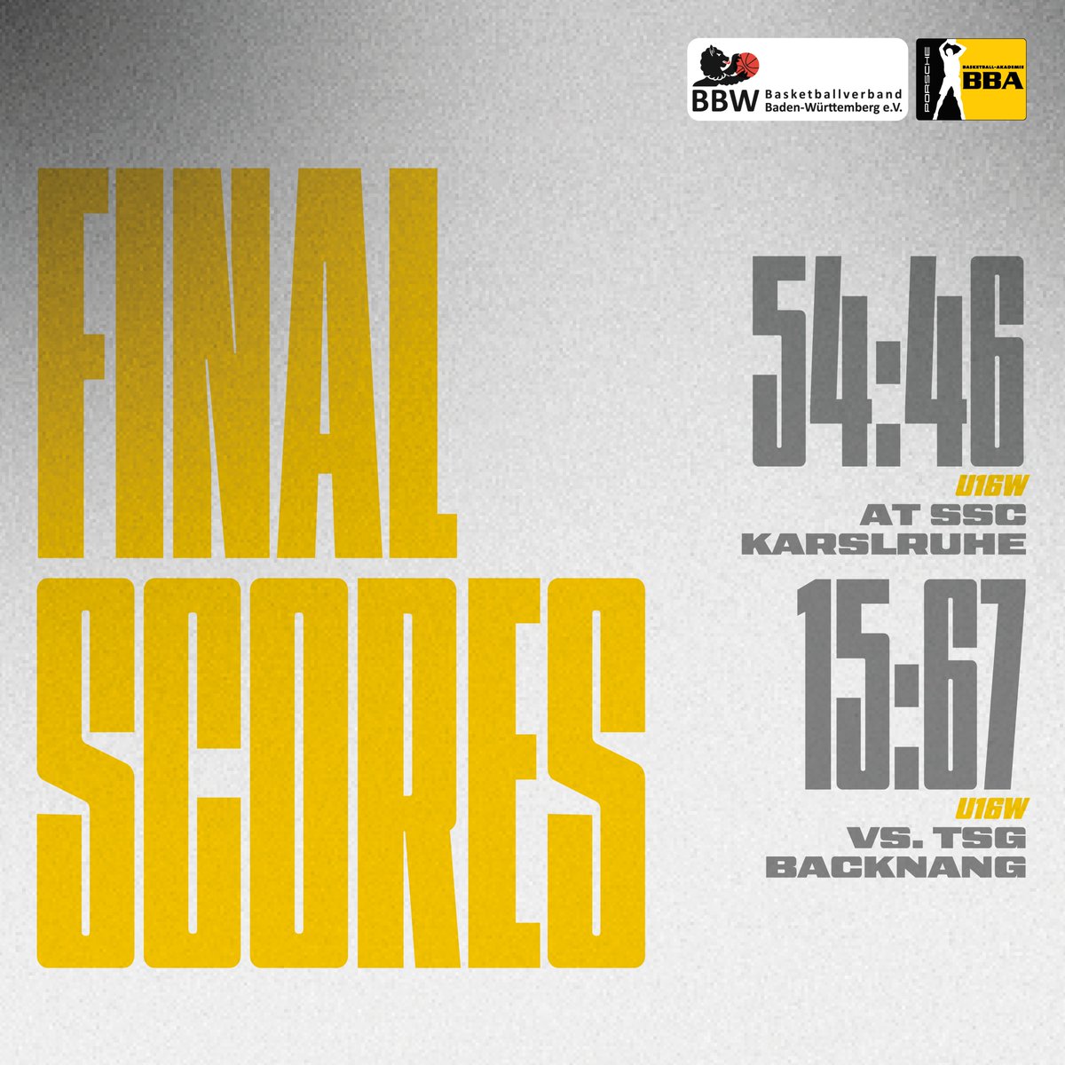 BBA_Ludwigsburg's tweet photo. Bereit für die zweite Runde! 🎯
Die #U16w schnappt sich in der ersten Runde der Regionalliga-Qualifikation eine 1:1-Bilanz, steht damit im Quali-Halbfinale und hat sich ein Entscheidungsspiel in der ISSH erarbeitet.
Samstag, 11:00 Uhr vs. Sportvg Feuerbach
#turbofürtalente https://t.co/H42Pw5klGK