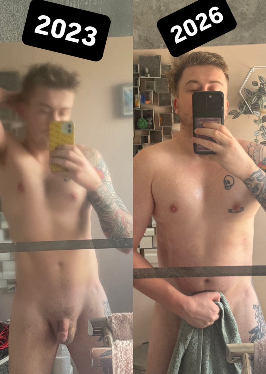 TattooGymCubV2's tweet photo. 3 years difference!! 

Reminder to feed your twinks protein 🥩 🍗 https://t.co/atZlt9UoS8