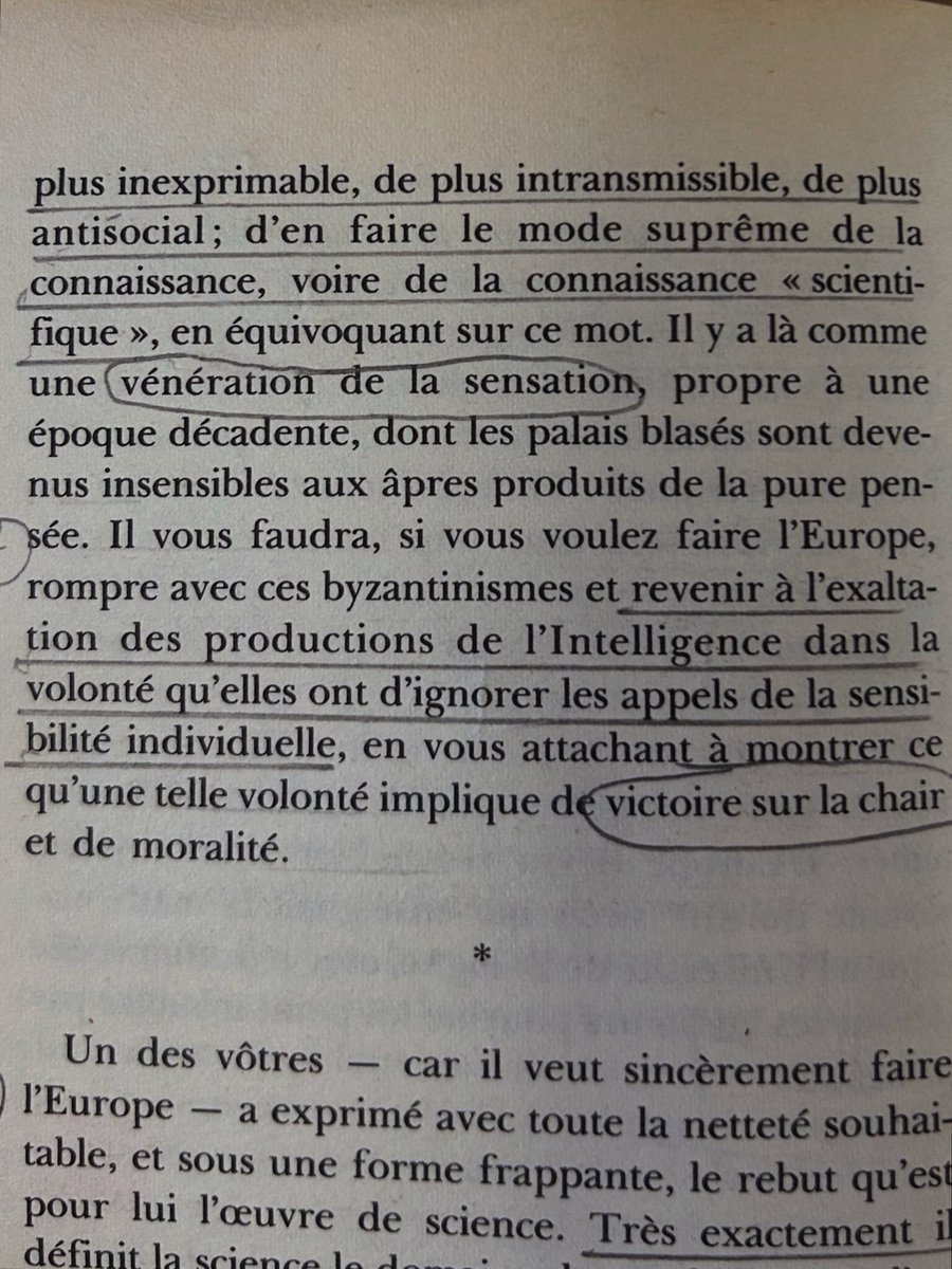 eliasssko's tweet photo. Julien Benda sur le processus d’individualisation des sociétés occidentales dans l’ordre social et de la connaissance, lesquelles renient l’Universel pour le cantonner à un passé suranné, et glorifient le Particulier dans tout ce qu’il a d’égoïste (Benda, Discours à la Nation https://t.co/JFvCHwe08K