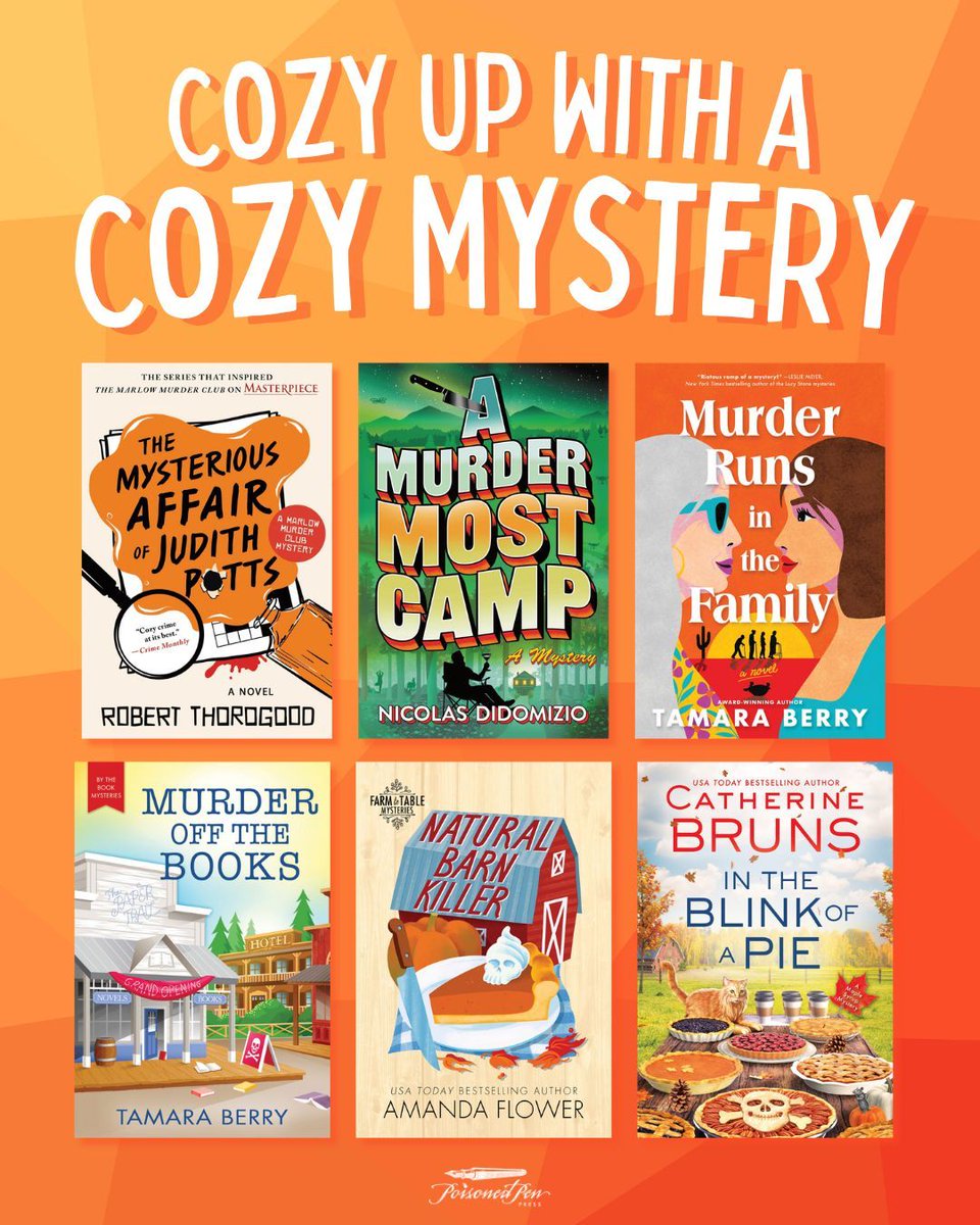 SBKSLibrary's tweet photo. 🍵 Cozy Up with a Cozy Mystery 🔍️

These cozy mysteries bring together clever plots, quirky communities, and feel-good storytelling for readers who like their suspense on the gentler side.

Find all of Sourcebooks' cozy mysteries 👉 https://t.co/PSms9mAd5F https://t.co/x9llDM8rm0