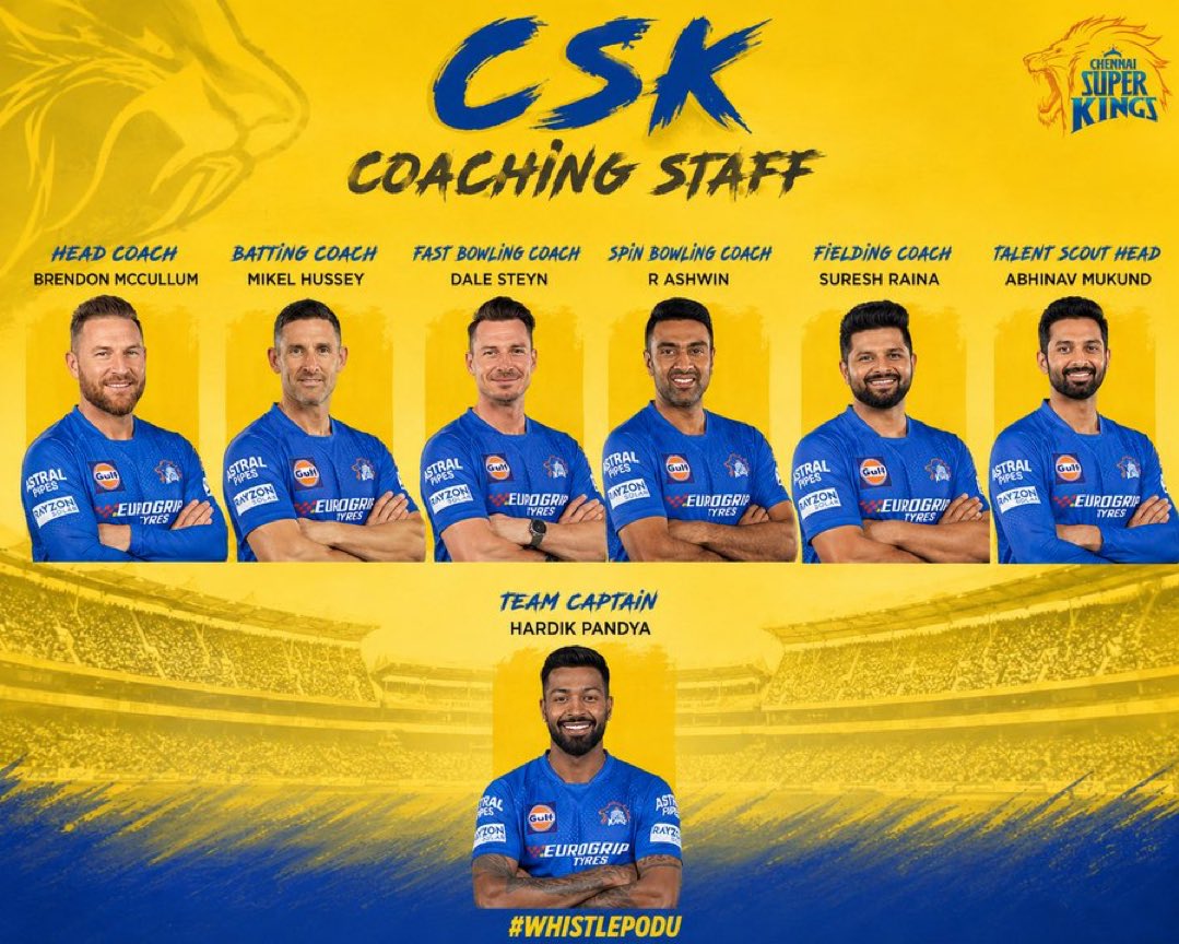 newbatsman's tweet photo. Look at this #CSK coaching staff. 

Same Baz x Stokes mindset and we can go for glory in couple of years. 

Thoughts, super fans?

#IPL2026 #Yellove https://t.co/g8BsPg4bAQ