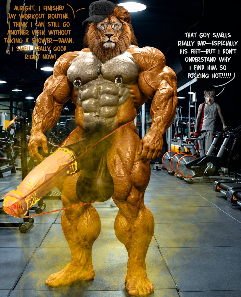 LoboStink's tweet photo. Something to kick off the week: who wouldn't want to go to the gym and run into a specimen as smelly as this one? https://t.co/wC6Q4VxsQt