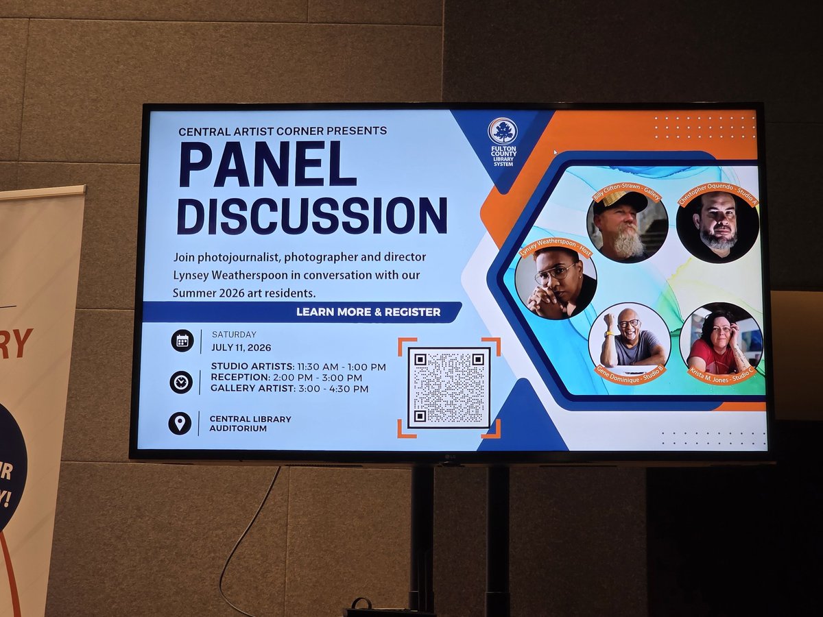 Christo45951886's tweet photo. Fulton County Library Central Artist Corner Panel Discussion #Fulton #arts Christopher Oquendo Artist 
https://t.co/8S47QwXfQp 
https://t.co/7QBIlIF0wa https://t.co/hE12StLEDB