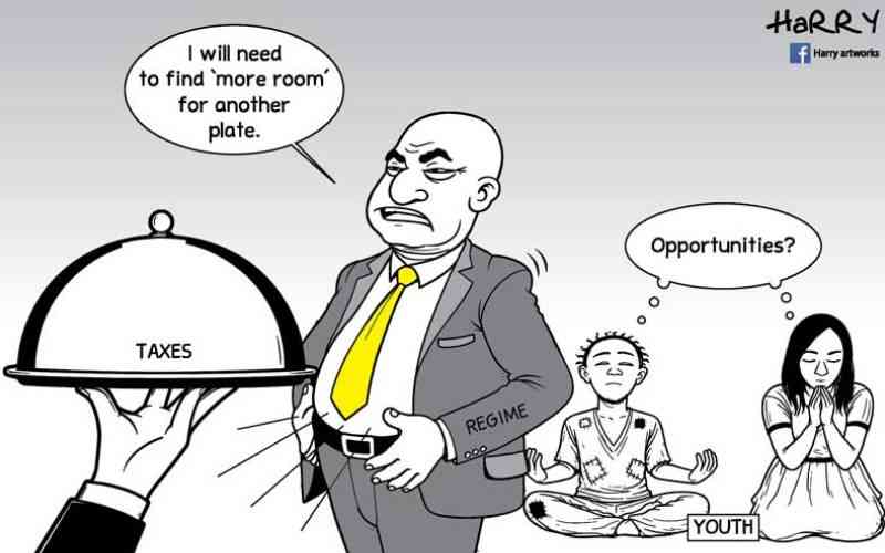 KTNNewsKE's tweet photo. EDITORIAL CARTOON: Served and full https://t.co/4vduqH1Wde