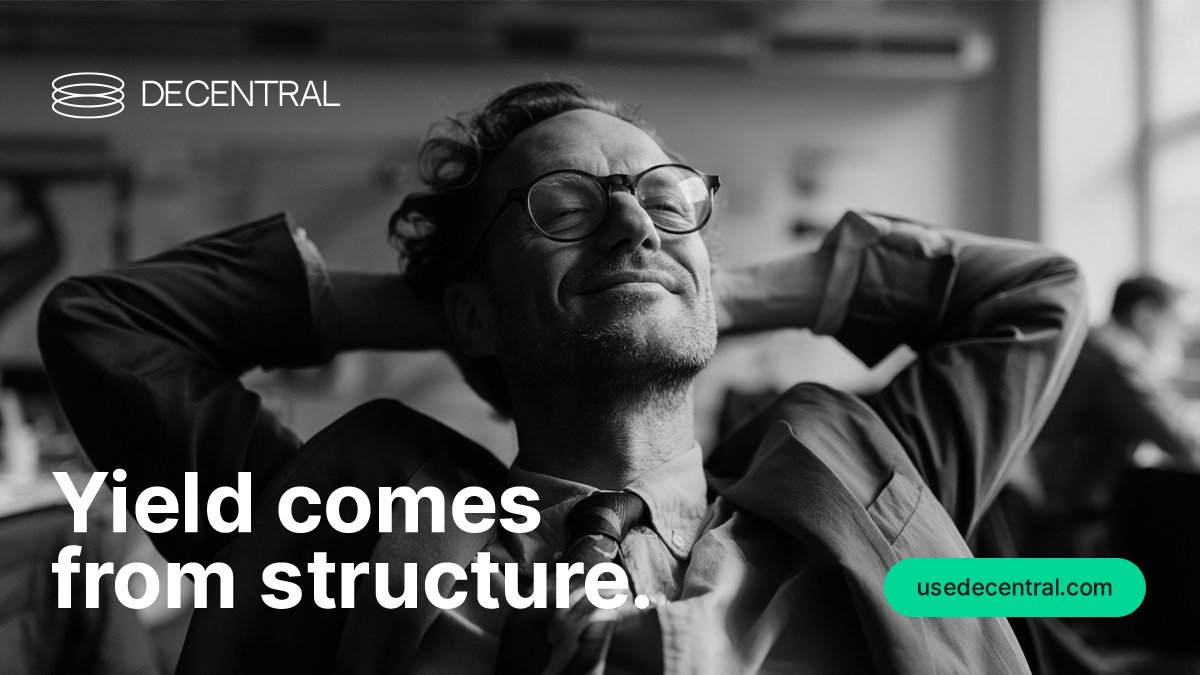 usedecentral's tweet photo. In structured credit, yield should not depend on market volatility.

It should emerge from a defined economic mechanism. https://t.co/1QJimJlSfW