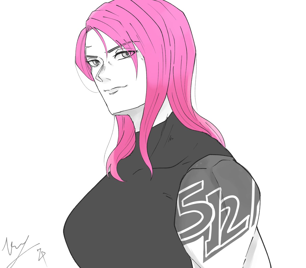 not_namae's tweet photo. なんか似たような構図ばっかりになりがち
髪下ろして～

#zarya #overwatch #名無しの絵 https://t.co/nS2kFPidfF