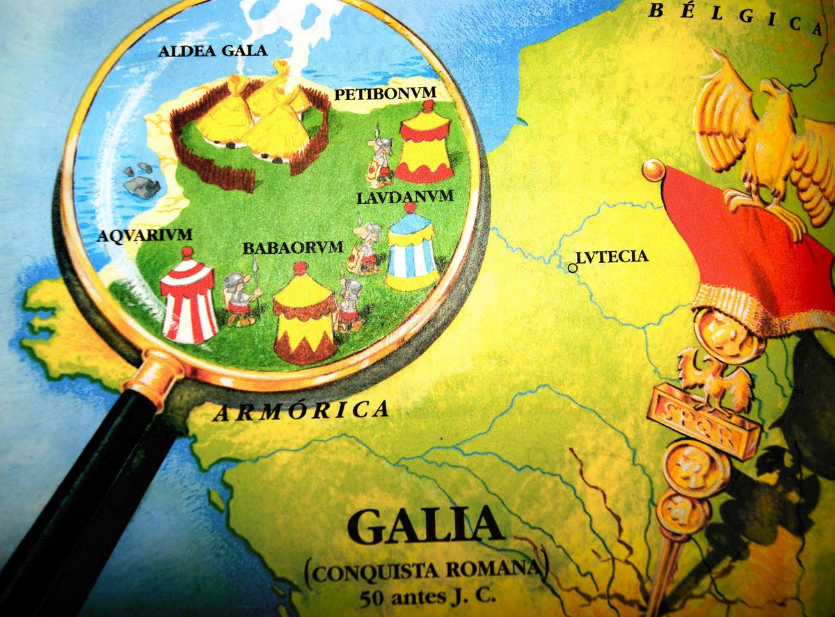 zaskaboom's tweet photo. «Estamos en el año 50 antes de Jesucristo. Toda la Galia está ocupada por los romanos… ¿Toda? ¡No! Una aldea poblada por irreductibles galos resiste, todavía y como siempre, al invasor...» #Asterix #Obelix https://t.co/uGFR9Tdb9G