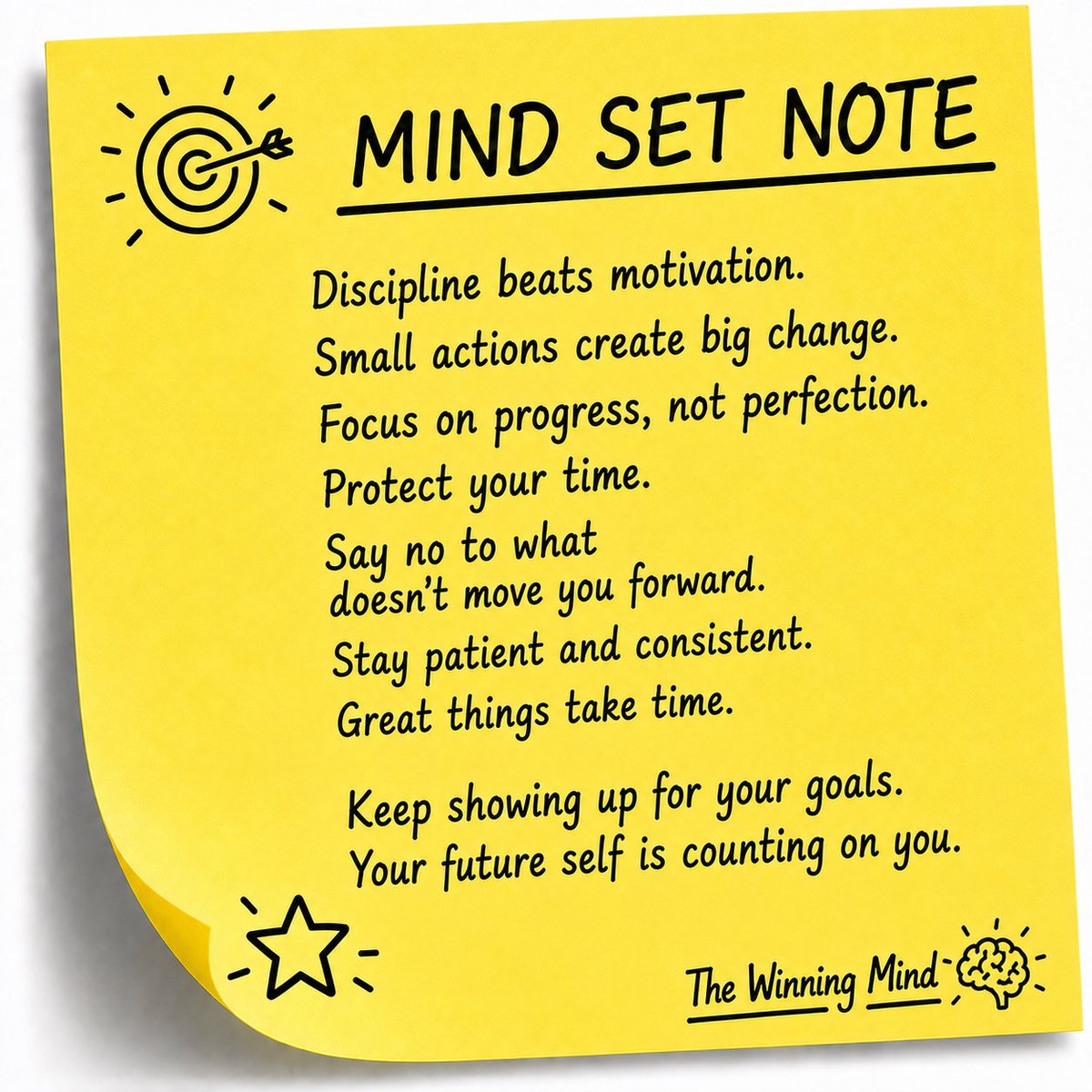 WinningMindN's tweet photo. Today’s Mind Set Note.

Discipline beats motivation.

Motivation is temporary, but discipline keeps you moving even on the days you don’t feel inspired.

Small actions create big change.

Focus on progress, not perfection. https://t.co/xeN9NU5cco
